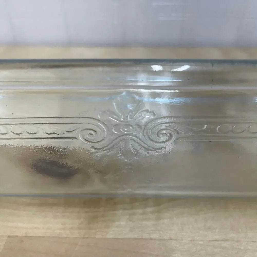 Fire King Sapphire Blue Philbe Depression Glass Loaf Pan MISSING LID GUC